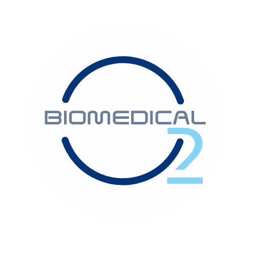 O2 Biomedical logo for oxygen concentrator repairs service